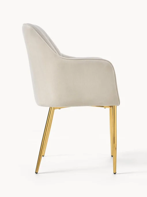 Silla Con Resposabrazos En Terciopelo Ava