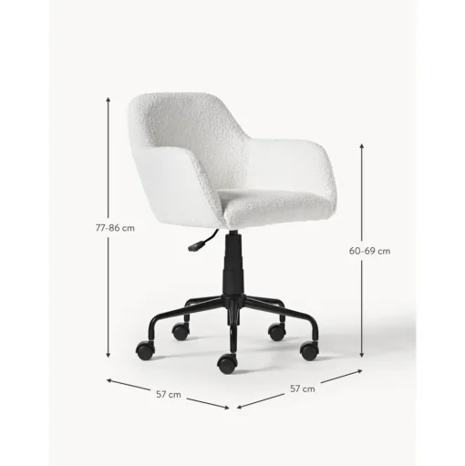 Silla De Escritorio En Tejido Boucle Lucie