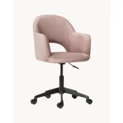 Silla De Oficina Con Reposabrazos De Terciopelo Rachel, Altura Regulable