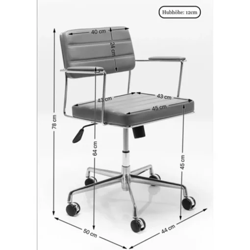 Silla De Oficina De Cuero Sintetico Dottore