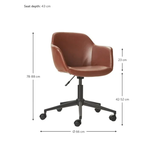 Silla De Oficina De Cuero Sintetico Fiji