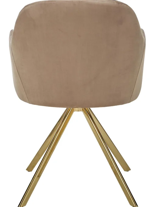 Silla Giratoria Con Reposabrazos De Terciopelo Lola