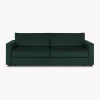 Sofa Cama De Terciopelo Tasha (3 Plazas), Con Espacio De Almacenamiento