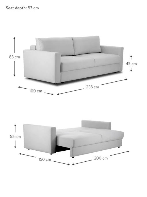 Sofa Cama Tasha (3 Plazas), Con Espacio De Almacenamiento