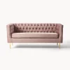 Sofa Chesterfield De Terciopelo Chiara (2 Plazas)