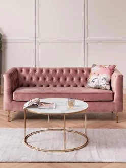 Sofa Chesterfield De Terciopelo Chiara (2 Plazas)