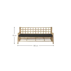 Sofa De Bambu Con Cojin De Asiento Mandisa