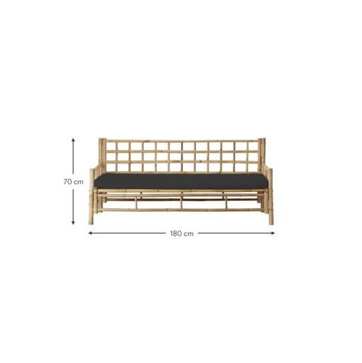 Sofa De Bambu Con Cojin De Asiento Mandisa