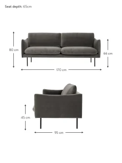 Sofa De Terciopelo Moby (2 Plazas)