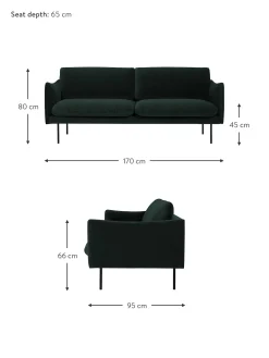 Sofa De Terciopelo Moby (2 Plazas)