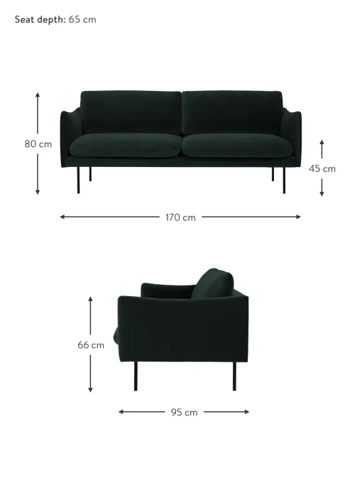 Sofa De Terciopelo Moby (2 Plazas)