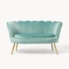 Sofa De Terciopelo Oyster (2 Plazas)