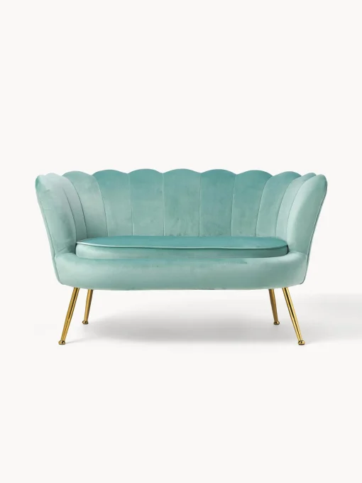 Sofa De Terciopelo Oyster (2 Plazas)