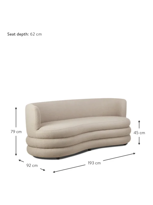 Sofa En Tejido Boucle De Diseno Solomon (3 Plazas)