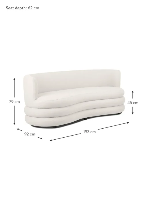 Sofa En Tejido Boucle De Diseno Solomon (3 Plazas)