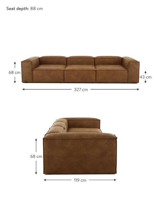 Sofa Modular De Cuero Reciclado Lennon (4 Plazas)