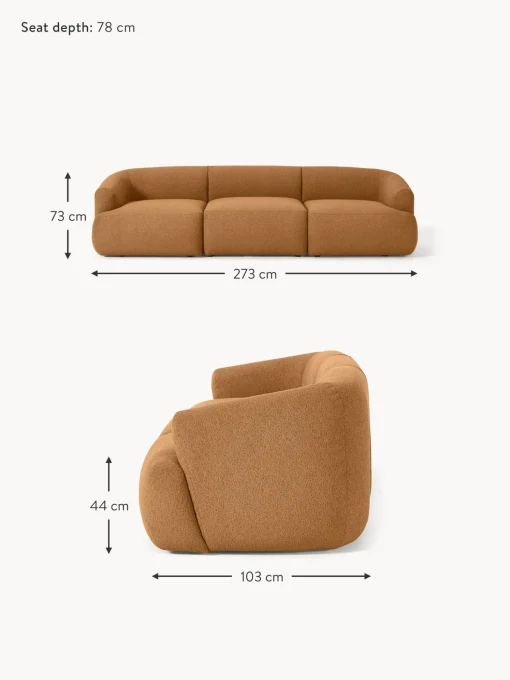 Sofa Modular En Tejido Boucle Sofia (3 Plazas)