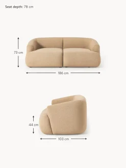 Sofa Modular En Tejido Boucle Sofia (2 Plazas)