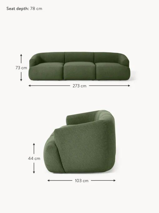 Sofa Modular En Tejido Boucle Sofia (3 Plazas)