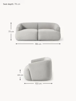 Sofa Modular En Tejido Boucle Sofia (2 Plazas)