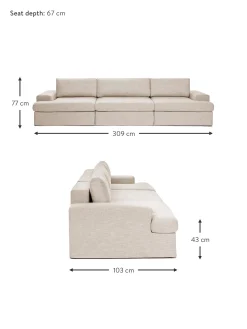 Sofa Modular Russell (4 Plazas), Desenfundable