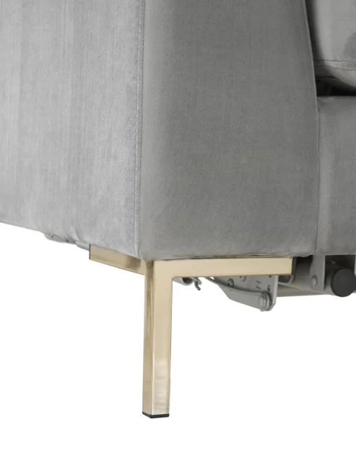 Sofa Rinconera Cama De Terciopelo Luna (3 Plazas), Con Colchon