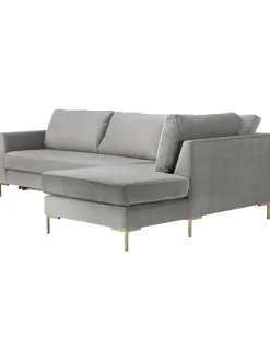 Sofa Rinconera Cama De Terciopelo Luna (3 Plazas), Con Colchon