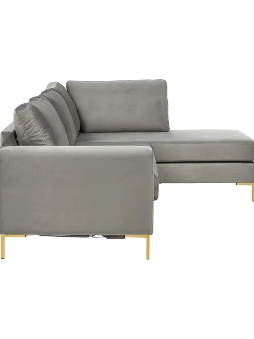 Sofa Rinconera Cama De Terciopelo Luna (3 Plazas), Con Colchon