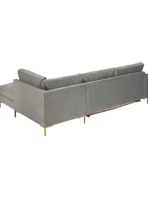 Sofa Rinconera Cama De Terciopelo Luna (3 Plazas), Con Colchon