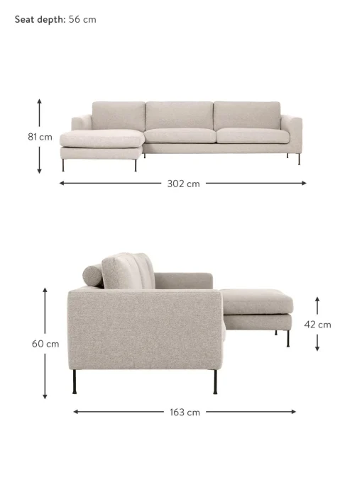 Sofa Rinconera Cucita (4 Plazas)