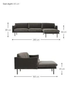 Sofa Rinconera De Terciopelo Moby