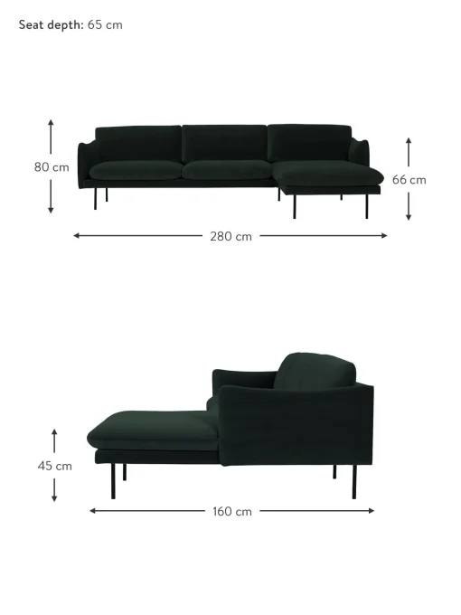 Sofa Rinconera De Terciopelo Moby