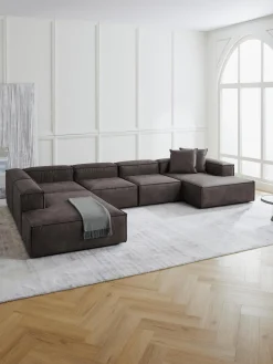 Sofa Rinconera Modular De Cuero Reciclado Lennon