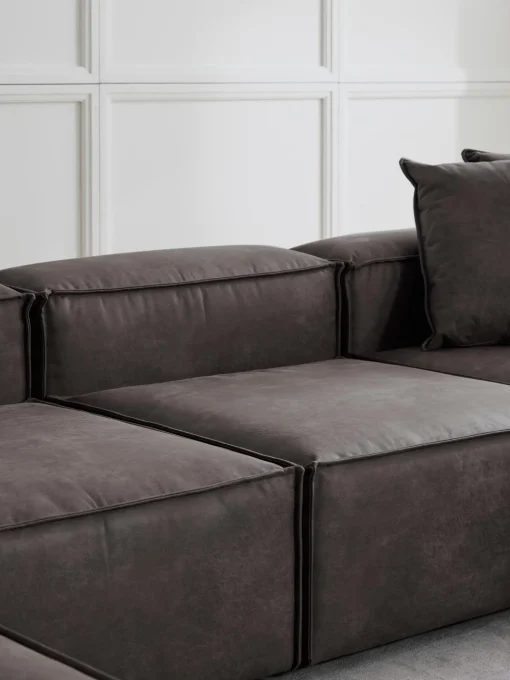 Sofa Rinconera Modular De Cuero Reciclado Lennon