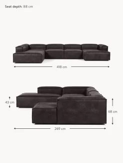 Sofa Rinconera Modular De Cuero Reciclado Lennon
