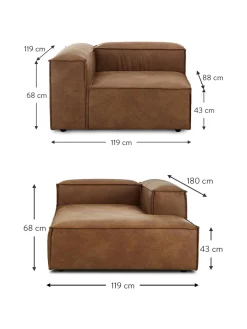 Sofa Rinconera Modular De Cuero Lennon