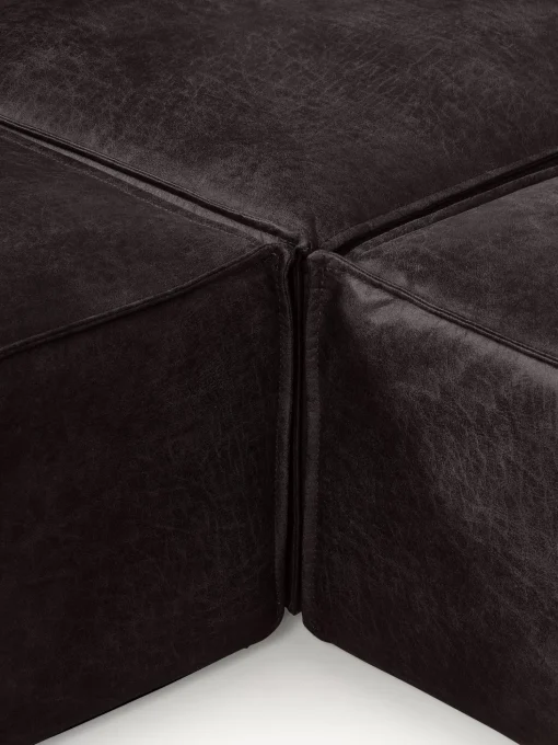 Sofa Rinconera Modular De Cuero Reciclado Lennon