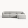 Sofa Rinconera Modular En Tejido Boucle Sofia (3 Plazas)