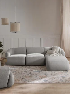 Sofa Rinconera Modular En Tejido Boucle Sofia (3 Plazas)
