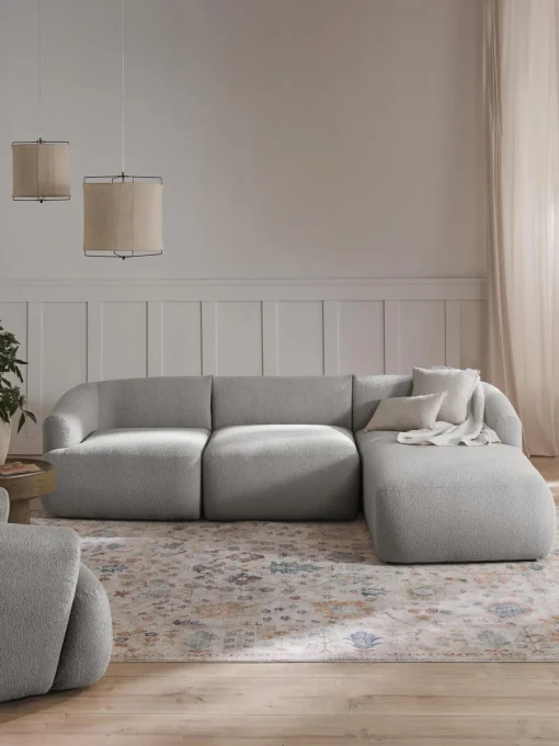 Sofa Rinconera Modular En Tejido Boucle Sofia (3 Plazas)