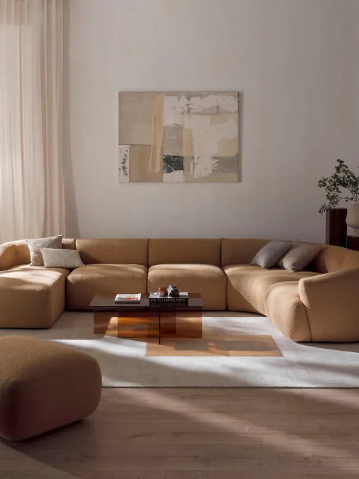 Sofa Rinconera Modular En Tejido Boucle Sofia