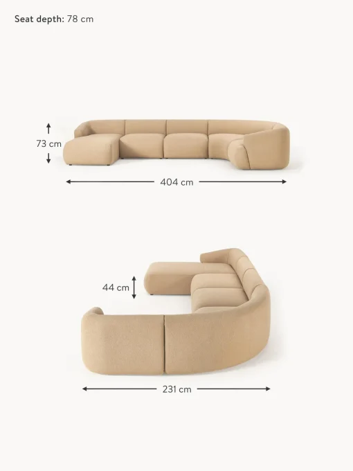 Sofa Rinconera Modular En Tejido Boucle Sofia