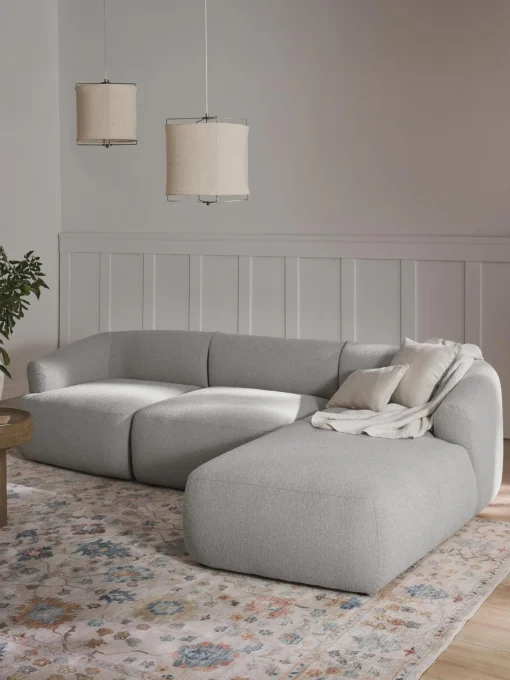 Sofa Rinconera Modular En Tejido Boucle Sofia (3 Plazas)
