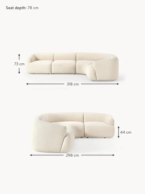 Sofa Rinconera Modular En Tejido Boucle Sofia (4 Plazas)