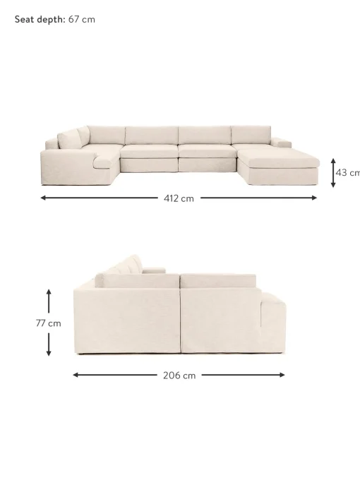 Sofa Rinconera Modular Russell, Desenfundable