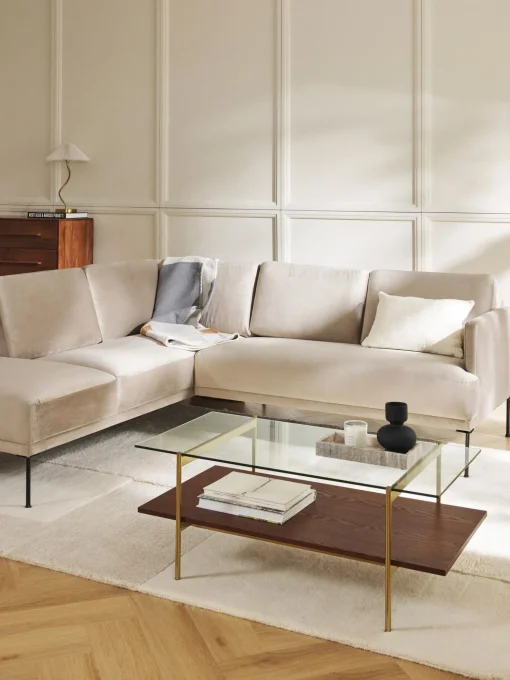 Sofa Rinconero De Terciopelo Fluente