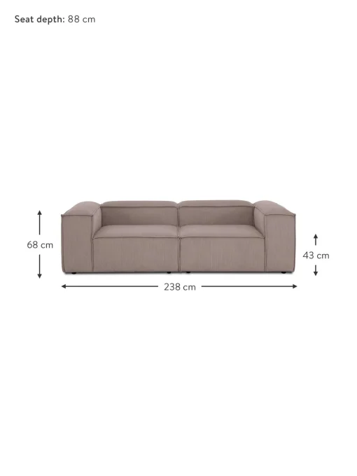 Sofa Rinconero Modular De Pana Lennon (3 Plazas)