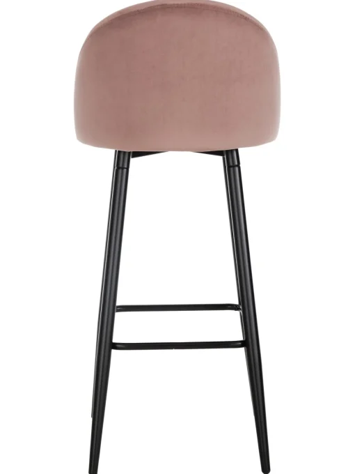 Taburete Alto Con Respaldo De Terciopelo Amy