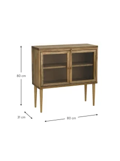 Vitrina De Vidrio Y Madera De Haya Betty
