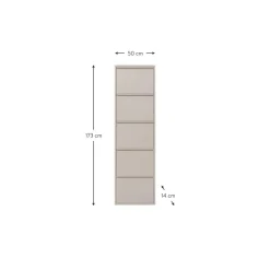 Zapatero De Pared Caruso, Puertas Abatibles